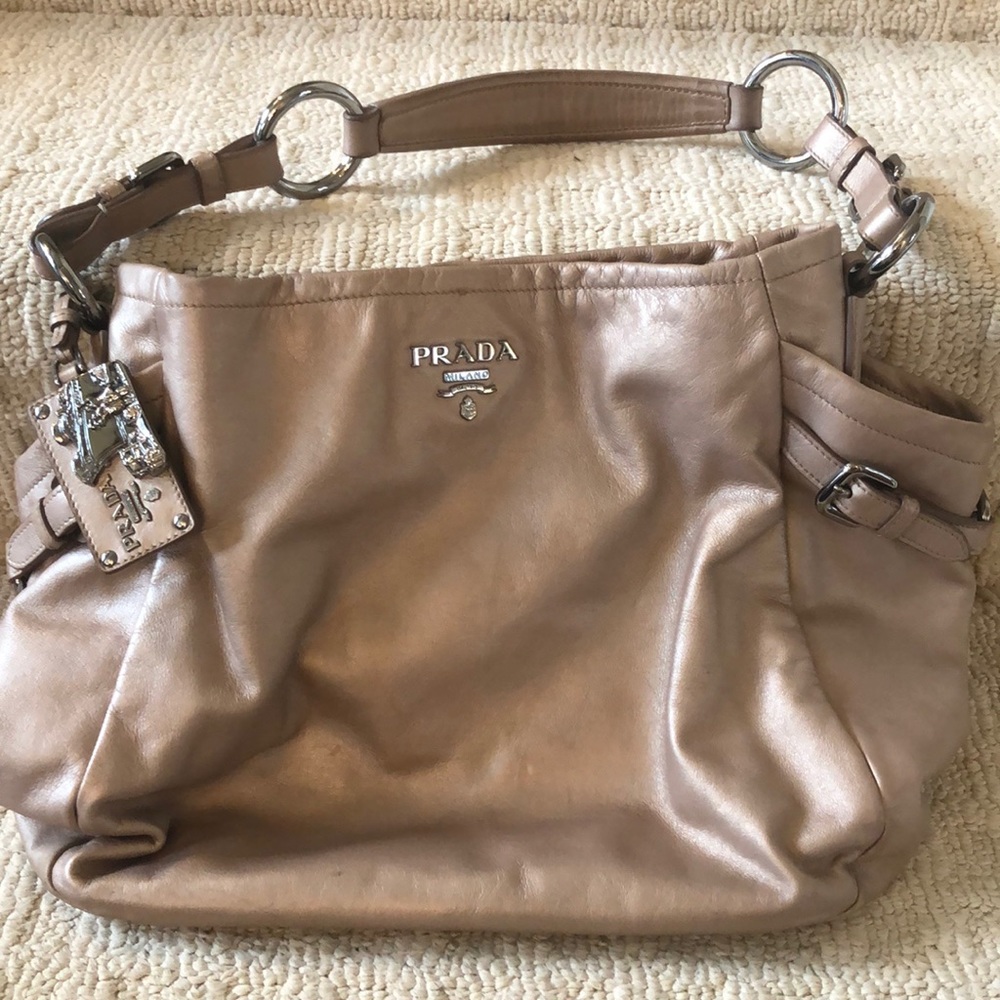 Authentic Prada rose gold shoulder bag!